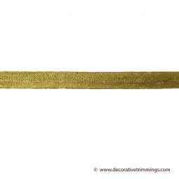 5/8 Inch Gold Metallic Flat Braid