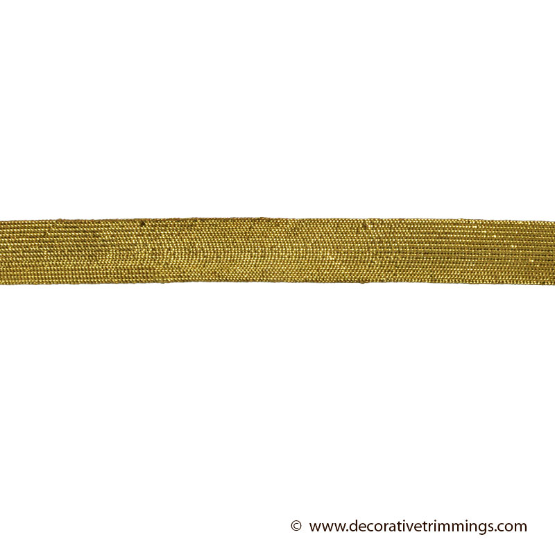 3/4 Inch Gold Metallic Flat Braid | Decorative Trimmings LLC
