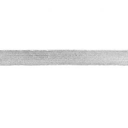 3/4 Inch Silver Metallic Flat Braid