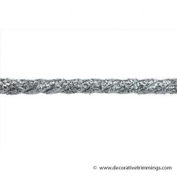 1/4 Inch Silver Metallic Twist Cord
