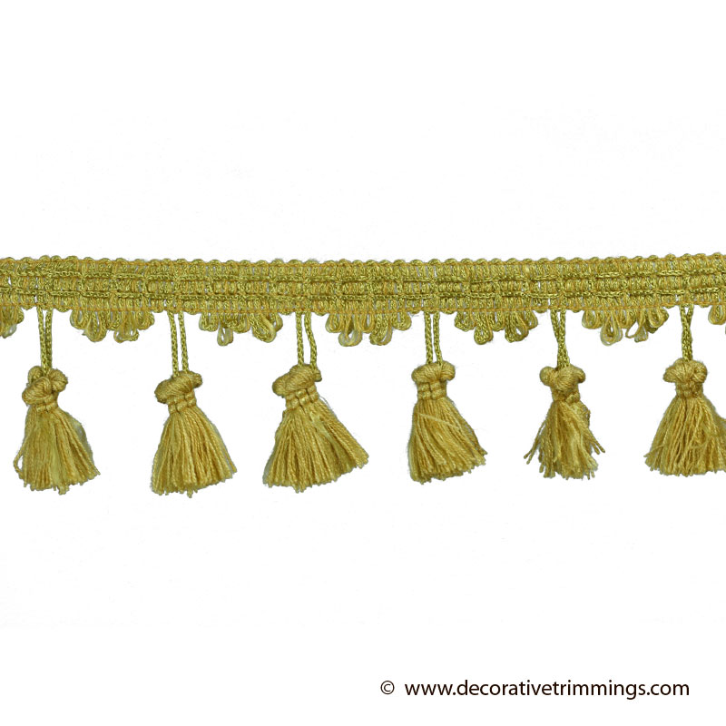 2 Inch Gold Tassel Fringe | Decorative Trimmings LLC