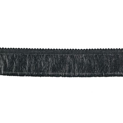 Chainette Fringe Trim Black