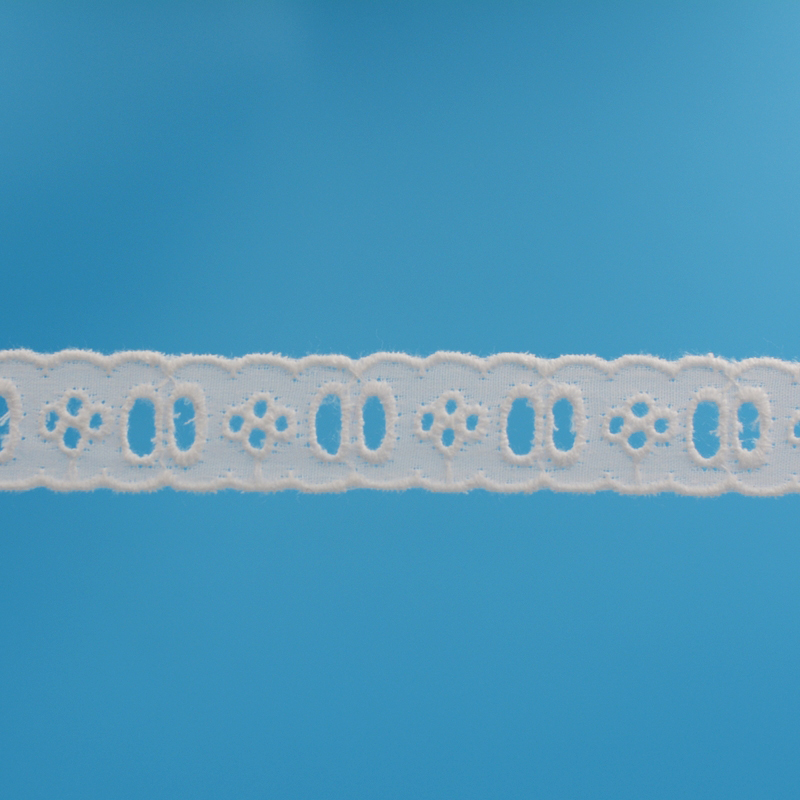 3/4 Inch Beaded Eyelet Galloon White | Decorative Trimmings LLC