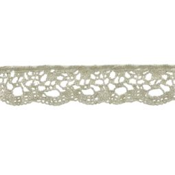Natural 1 Inch Ruffled Cluny Lace