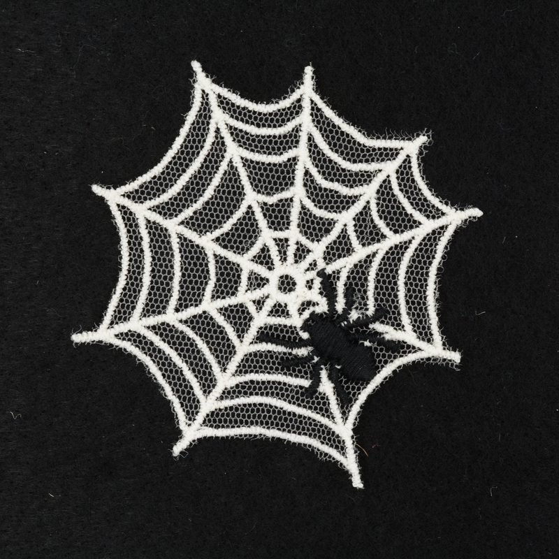 Black Spider Webs Glow in the Dark Fabric - 840035962917