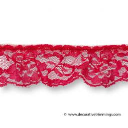 Red 1 3/4 Inch Orchid Lace