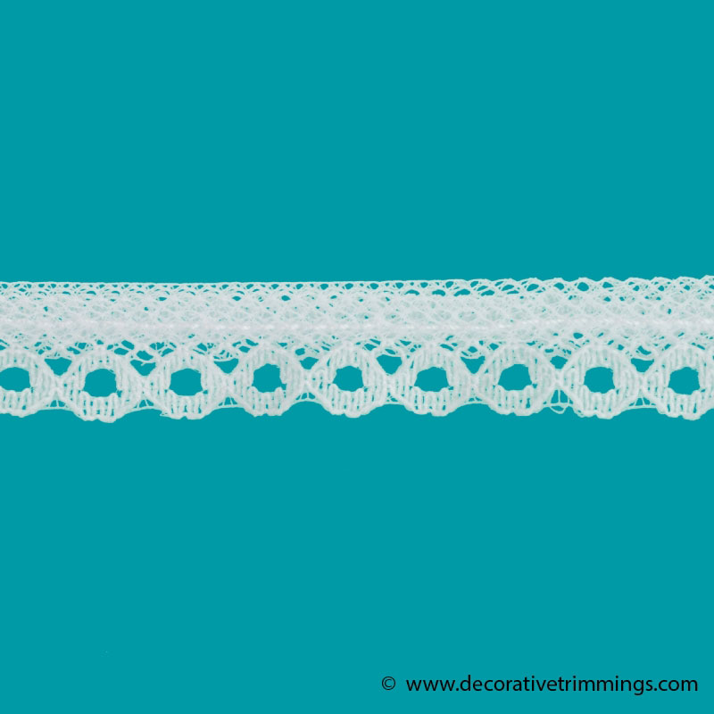 White 1/2 Inch Ruffled Loop Lace | Decorative Trimmings LLC