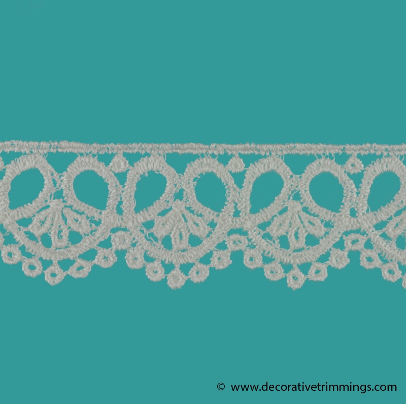 Natural 1 1/2Inch Venice Lace Trifoil Loop Edge | Decorative Trimmings LLC