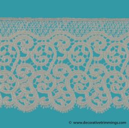 Natural 3 Inch Venice Scroll Work Galloon