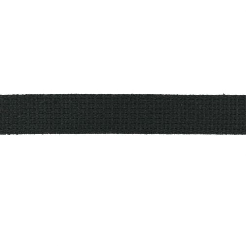 Black 1 Inch Cotton Webbing