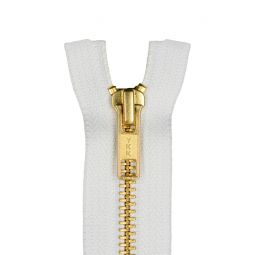 #5 YKK Metal Zipper Open End Brass Finish- 57 Colors - 17 Lengths Available